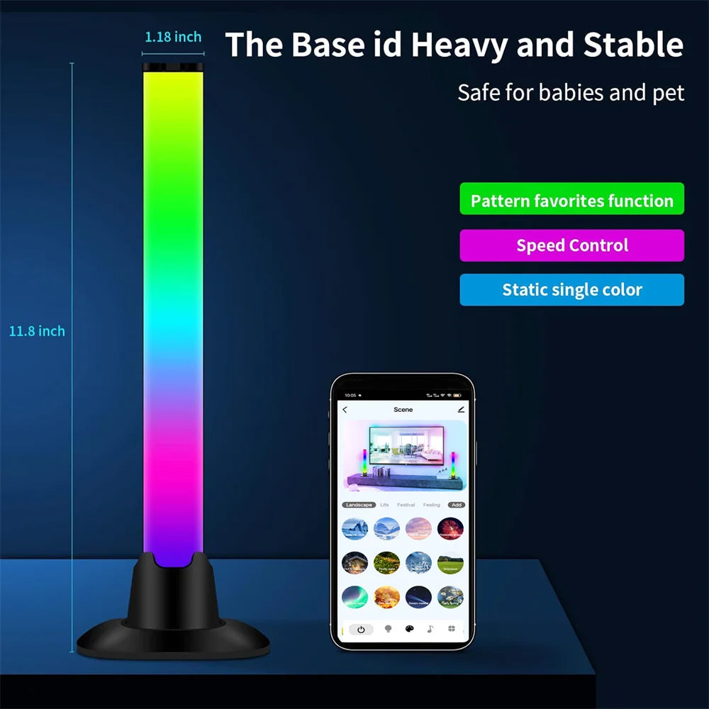 RGB LED Table Lamp Bar Music Rhythm Smart APP Control